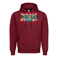 Burgundy rodeo mom Zipper Hoodie - JahusDesignShop
