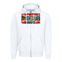 White rodeo mom Zipper Hoodie - JahusDesignShop