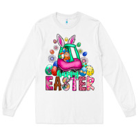 White Easter Long Sleeve Tee - CowhideDigitalArt