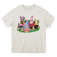 Cream Easter gnomies truck  Easter Day Heavy Core Tee - CowGirlArtShop