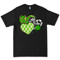 Black St. Patrick's Day cowhide hearts Premium Tee - OliviaCreatesArt