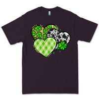 Plum St. Patrick's Day cowhide hearts Premium Tee - OliviaCreatesArt