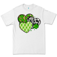 White St. Patrick's Day cowhide hearts Premium Tee - OliviaCreatesArt