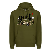 Army Green golf dad Premium Hoodie - Artiststas