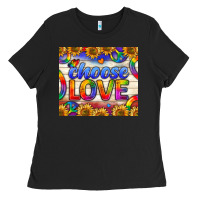 Black Western Choose Love Tumbler Ladies Tee - BundleAndBundleShop