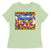 Matcha Western Choose Love Tumbler Ladies Tee - BundleAndBundleShop