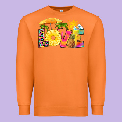 Love Pineapple Premium Sweatshirt Designed By Ranaportraitstore