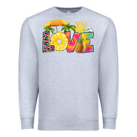 Heather Grey love pineapple Premium Sweatshirt - RanaPortraitStore