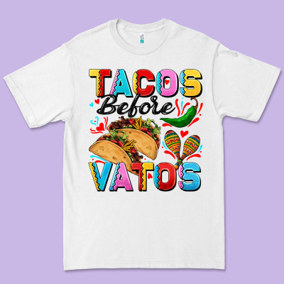 Tacos Before Vatos Valentine's Day Premium Tee Designed By Fadigitalartstudio
