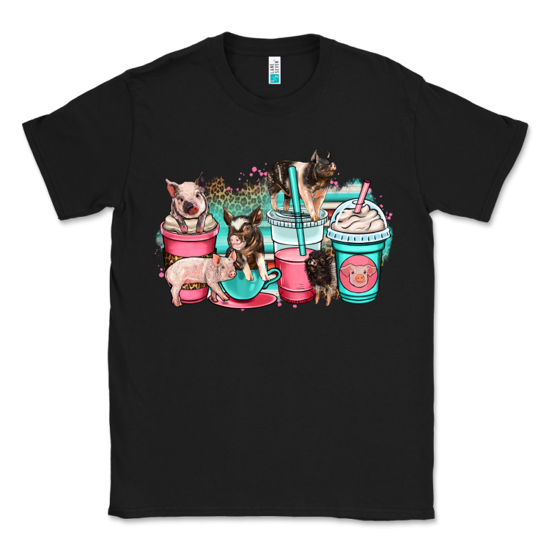 Pig Coffee Cups Classic Tee by OliviaCreatesArt | Teevron