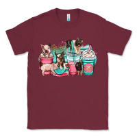 Burgundy pig coffee cups Classic Tee - OliviaCreatesArt