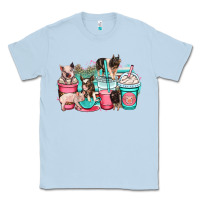 Dusty Blue pig coffee cups Classic Tee - OliviaCreatesArt
