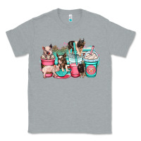 Heather Grey pig coffee cups Classic Tee - OliviaCreatesArt