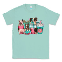 Seafoam pig coffee cups Classic Tee - OliviaCreatesArt