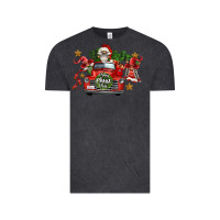 Vintage Black merry christmas truck gnomies Vintage Tee - FaDigitalArtStudio