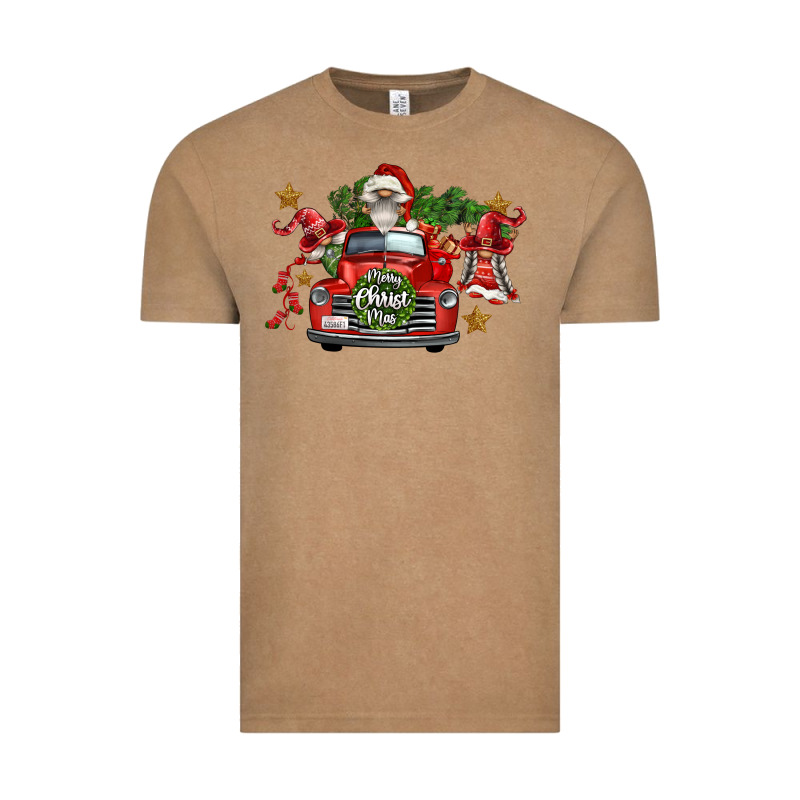 Merry Christmas Truck Gnomies Vintage Tee by FaDigitalArtStudio | Teevron