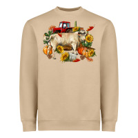 Mushroom Fall charolais bull Heavyweight Sweatshirt - RanaPortraitStore