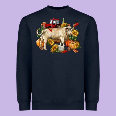 Fall Charolais Bull Heavyweight Sweatshirt Designed By Ranaportraitstore