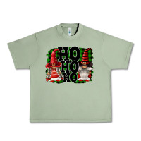 Oil Green Ho Ho Ho Christmas Gnomes Urban Heavy Tee - FaDigitalArtStudio