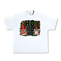 White Ho Ho Ho Christmas Gnomes Urban Heavy Tee - FaDigitalArtStudio