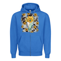 True Royal cowhide sunflower gemstone bull skull Zipper Hoodie - JahusDesignShop