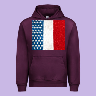 Custom Text American Flag(used Font 'doctrin Urban Hoodie Designed By Jasminsmagicworld