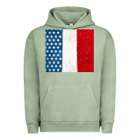 Pigment Oil Green custom text american flag(used font 'doctrin Urban Hoodie - Jasminsmagicworld