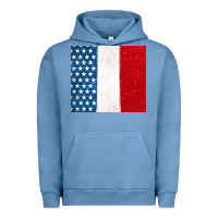 Pigment Pebble Blue custom text american flag(used font 'doctrin Urban Hoodie - Jasminsmagicworld