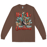 Chestnut my first christmas baby safari animals Long Sleeve Tee - LillyAllenDesigns