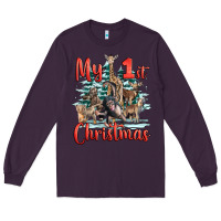 Plum my first christmas baby safari animals Long Sleeve Tee - LillyAllenDesigns