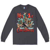 Smoke my first christmas baby safari animals Long Sleeve Tee - LillyAllenDesigns