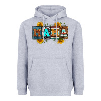 Heather Grey license letters western mama Heavyweight Hoodie - RanaPortraitStore