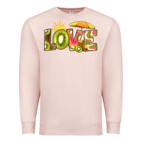 Pale Pink love kiwi Premium Sweatshirt - RanaPortraitStore
