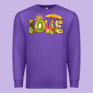 Love Kiwi Premium Sweatshirt Designed By Ranaportraitstore