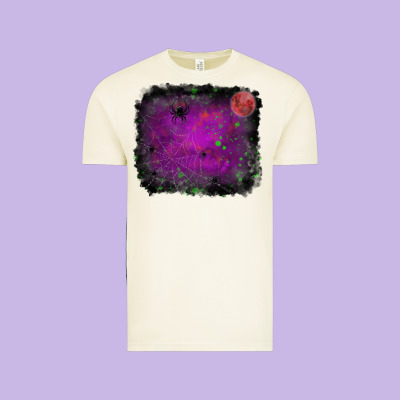 Halloween Backround Moon Vintage Tee Designed By Ranaportraitstore