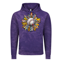 Cloud Purple Baseball Sunflower Vintage Hoodie - CowhideDigitalArt