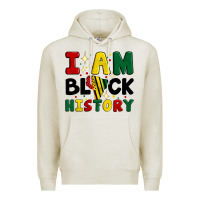 Oatmeal Heather i am black history Premium Hoodie - Artiststas