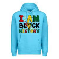 Ocean Blue i am black history Premium Hoodie - Artiststas