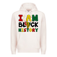 Pale Pink i am black history Premium Hoodie - Artiststas