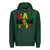 Sports Green i am black history Premium Hoodie - Artiststas