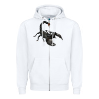 White scorpion Zipper Hoodie - JahusDesignShop