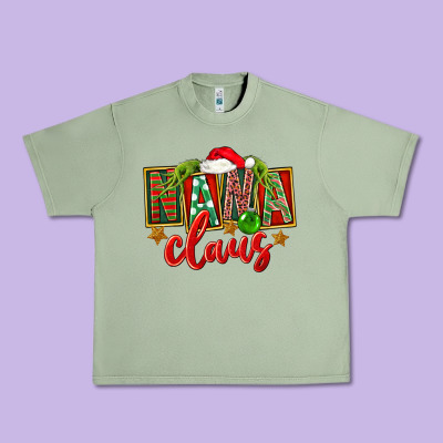 Christmas Nana Claus Urban Heavy Tee Designed By Fadigitalartstudio