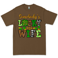 Cacao St. Patrick's Somebody’s lucky ass wife Premium Tee - OliviaCreatesArt