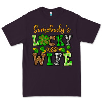 Plum St. Patrick's Somebody’s lucky ass wife Premium Tee - OliviaCreatesArt