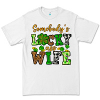 White St. Patrick's Somebody’s lucky ass wife Premium Tee - OliviaCreatesArt