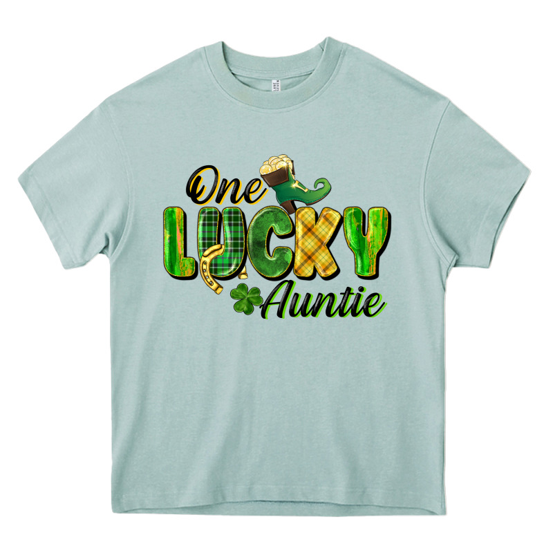One Lucky Auntie St. Patrick's Day Heavy Core Tee by CowGirlArtShop | Teevron
