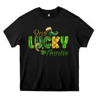 Black One Lucky Auntie St. Patrick's Day Heavy Core Tee - CowGirlArtShop