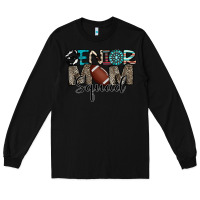 Black senior mom squad football design Long Sleeve Tee - CowhideDigitalArt