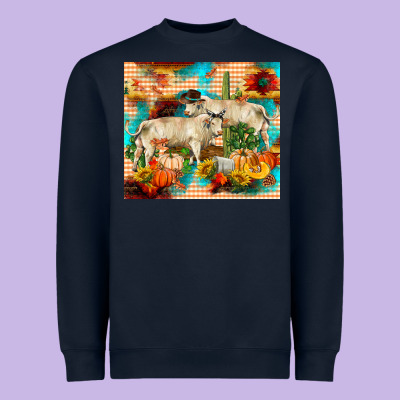 Fall Charolais Bulls Heavyweight Sweatshirt Designed By Ranaportraitstore