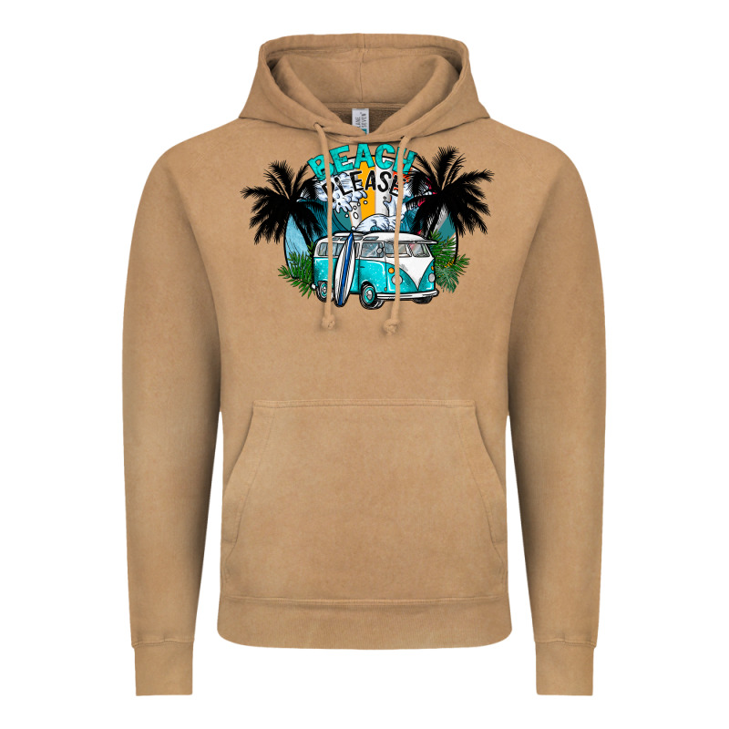 Beach Please Vintage Hoodie by CowhideDigitalArt | Teevron